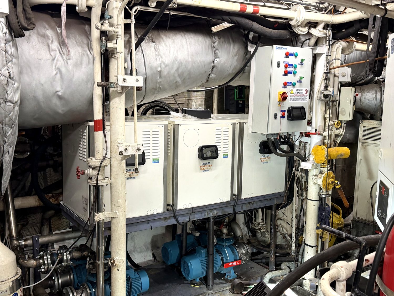 Équipements en salle des machines